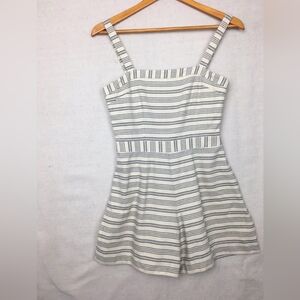 Paper Crown Tan Sleeveless Square Neck Sundress Short Dress